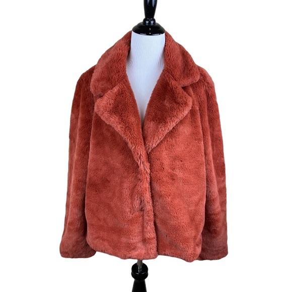 Ashley By 26 International Jackets & Blazers - NWT Ashley by 26 International Faux Fur Amber Fire Jacket Coat Barbiecore XL